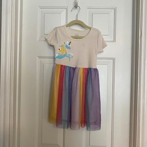 Wonder Nation Sequin Unicorn Rainbow Tulle Tutu Dress Girls